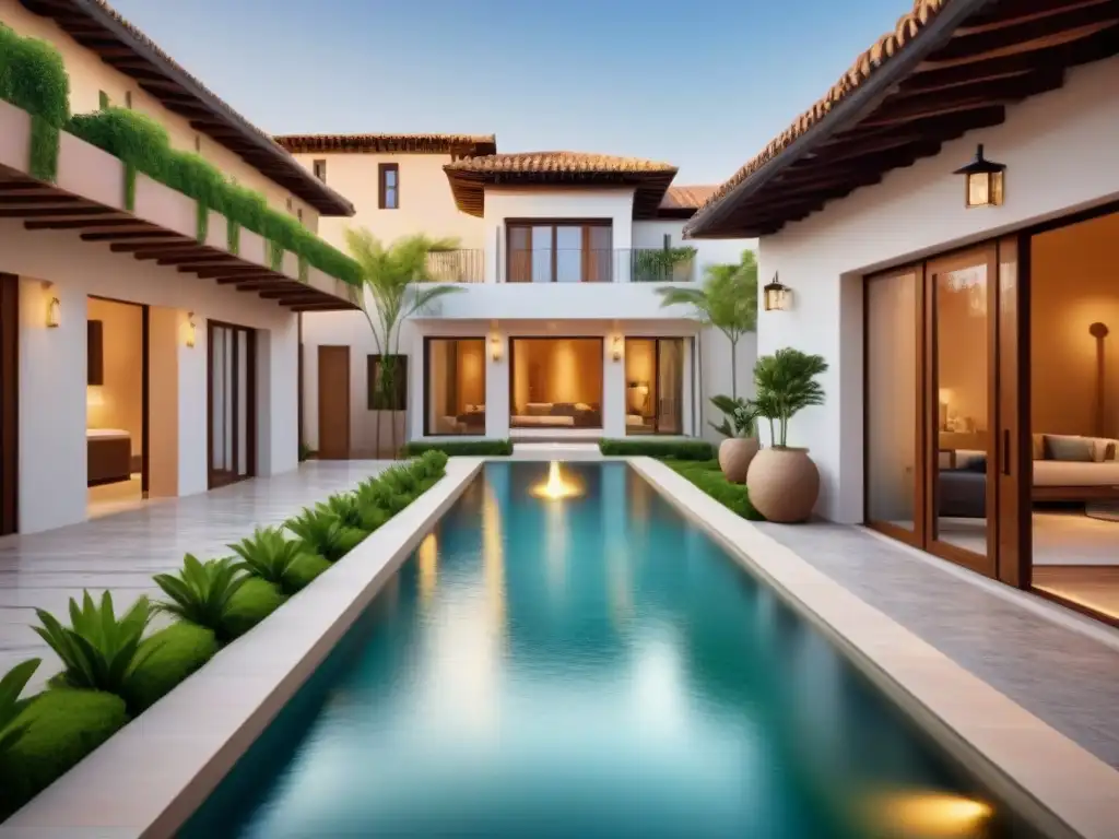 Proyecto inmobiliario de lujo con arquitectura vernácula y moderna en entorno natural Residencial de lujo fusionando elementos arquitectura vernácula con diseño contemporáneo