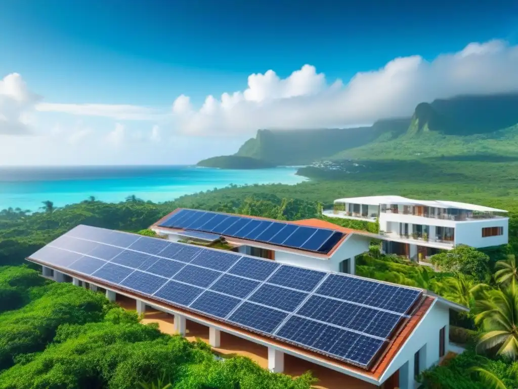 Resort de lujo sostenible en el Caribe Resort sostenible en el Caribe: arquitectura ecofriendly, paneles solares y agua turquesa