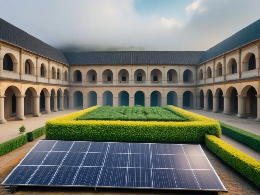 Restauración sostenible de edificio histórico con energía solar Restauración de edificio histórico con tecnologías sostenibles para minimizar la huella de carbono