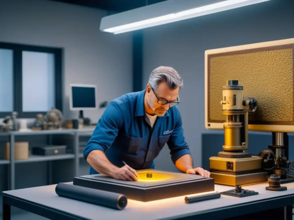 Restauración de arte antiguo con tecnología moderna en laboratorio innovador Restauración de patrimonio con técnicas modernas en laboratorio de conservación