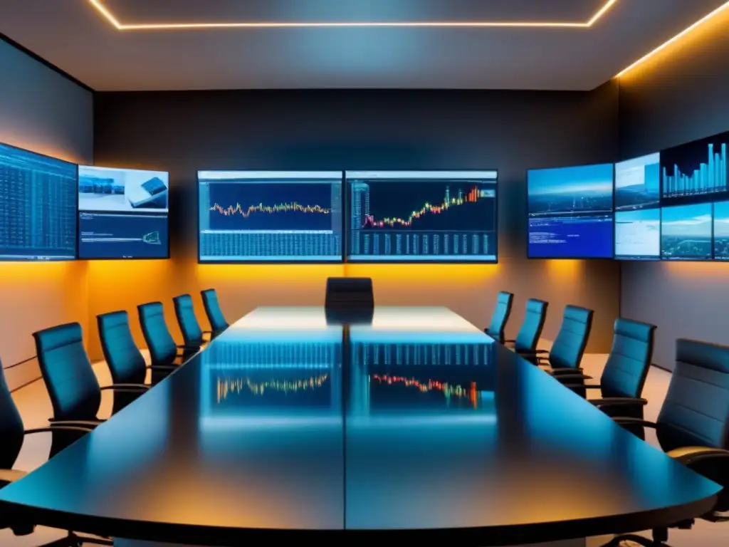 Sala de análisis inmobiliario ultramoderna y profesional Sala de análisis de datos inmobiliarios ultramoderna con tecnología de vanguardia y profesionales diversificados