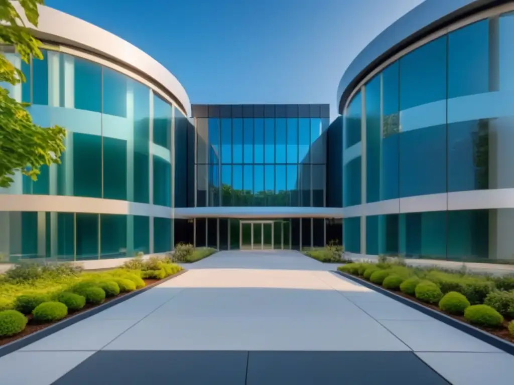 Centro médico de vanguardia: arquitectura moderna en entorno verde Invertir en sector sanitario inmobiliario: Imponente centro médico moderno con diseño innovador y eficiente, rodeado de vegetación