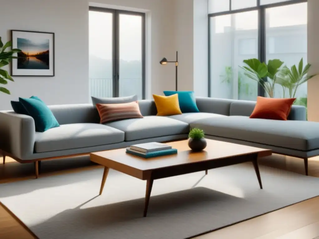 Salón moderno y acogedor en alquiler vacacional: ¡lujo en 8k! Sofisticada sala de estar en alquiler corto plazo, acogedora y moderna