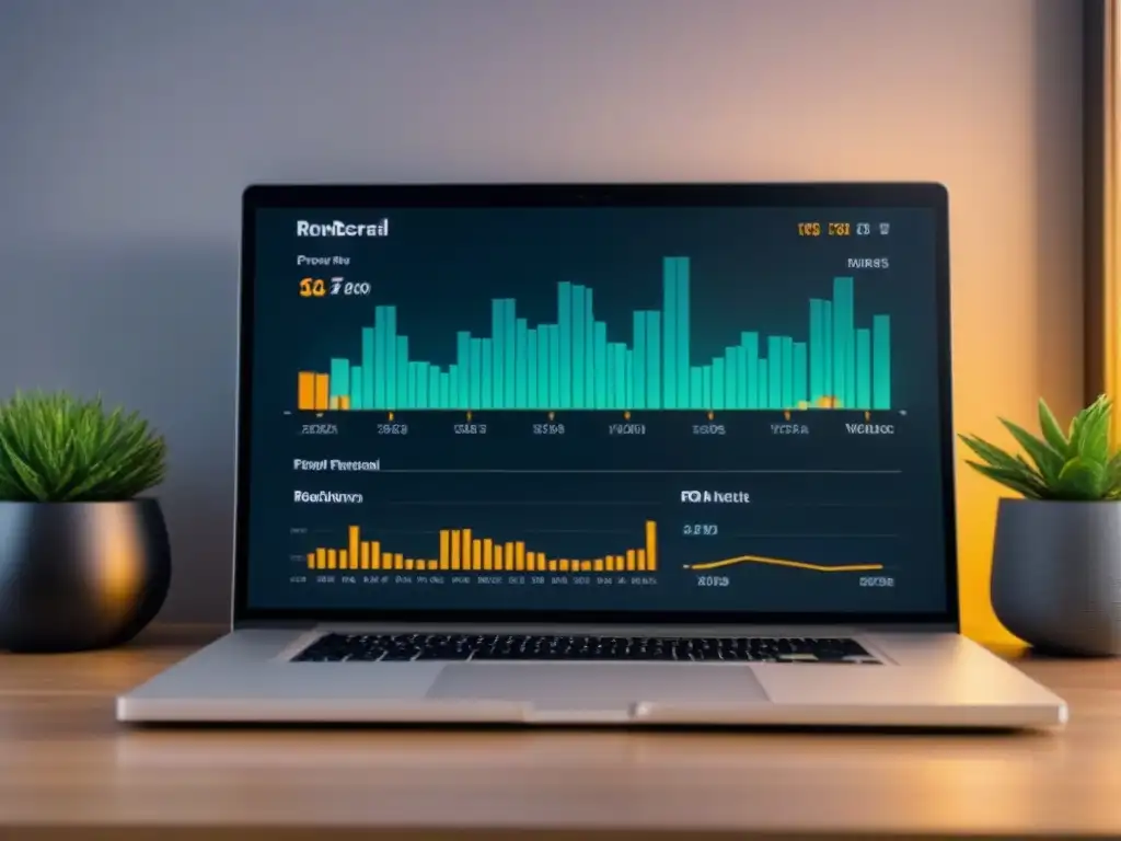 Dashboard inmobiliario: KPIs e inversiones en tiempo real Tablero moderno de inversión en bienes raíces con indicadores financieros y gráficos interactivos