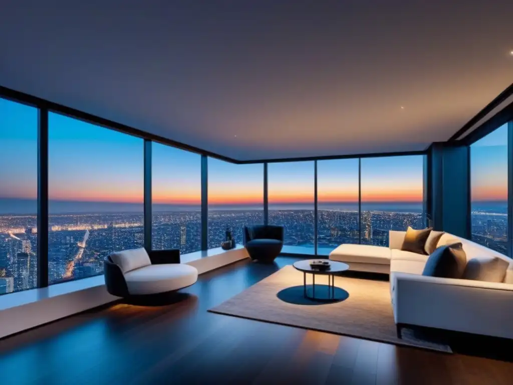 Tour virtual de penthouse de lujo con vistas panorámicas Explora un tour virtual inmobiliario sin Errores tours virtuales inmobiliarios en un lujoso ático con vistas a la ciudad
