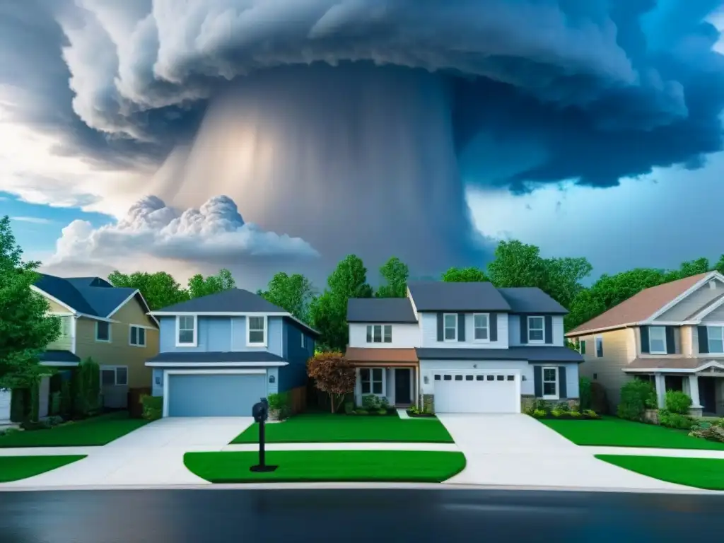 Vecindario tranquilo vs Tranquila vecindad suburbana con amenazas naturales
