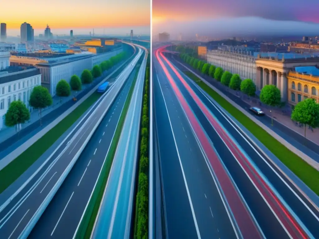 Transformación urbana: Antes y después de proyecto de infraestructura Transformación urbana: de caos a eficiencia