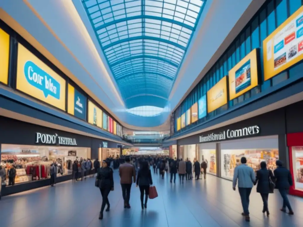Centro comercial internacional: diversidad y modernidad Vibrante centro comercial internacional con diversidad cultural y oportunidades de inversión en centros comerciales extranjeros