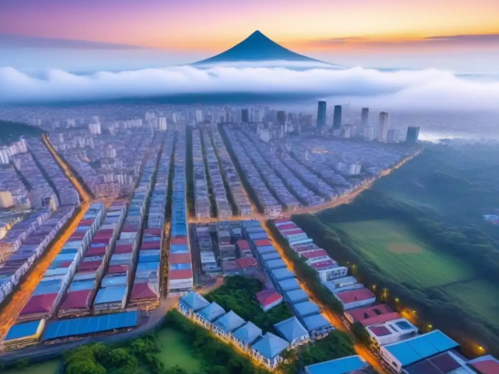 Arquitectura moderna en El Salvador: inversión urbana Vibrante centro urbano de El Salvador, con modernos rascacielos y potencial para Inversiones inmobiliarias El Salvador