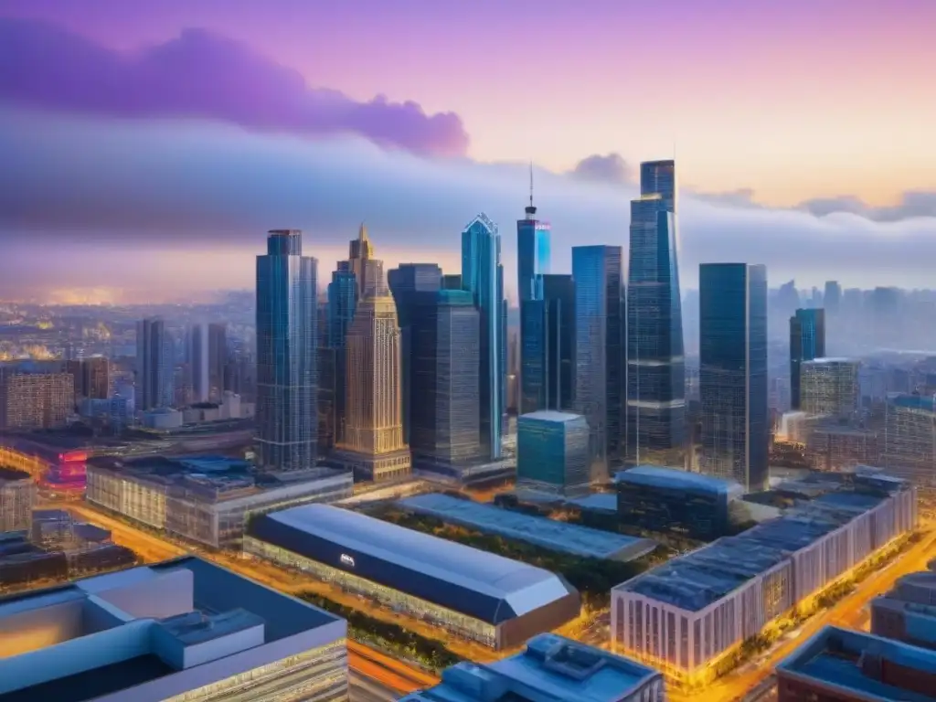 Inversión inmobiliaria diversificada en la ciudad Vibrante ciudad con diversificación en bienes raíces: rascacielos, oficinas, centros comerciales y restaurantes