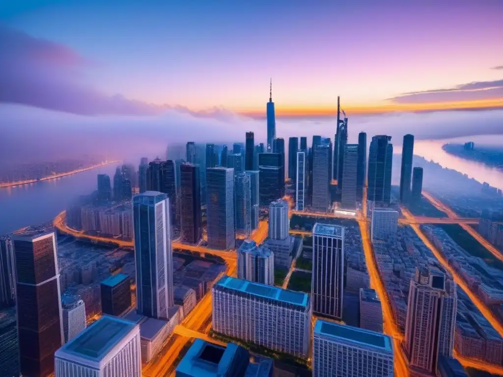 Metrópolis futurista: luces, tecnología y diversidad en armonía Vibrante ciudad futurista con desarrollo infraestructura ciudades futuro