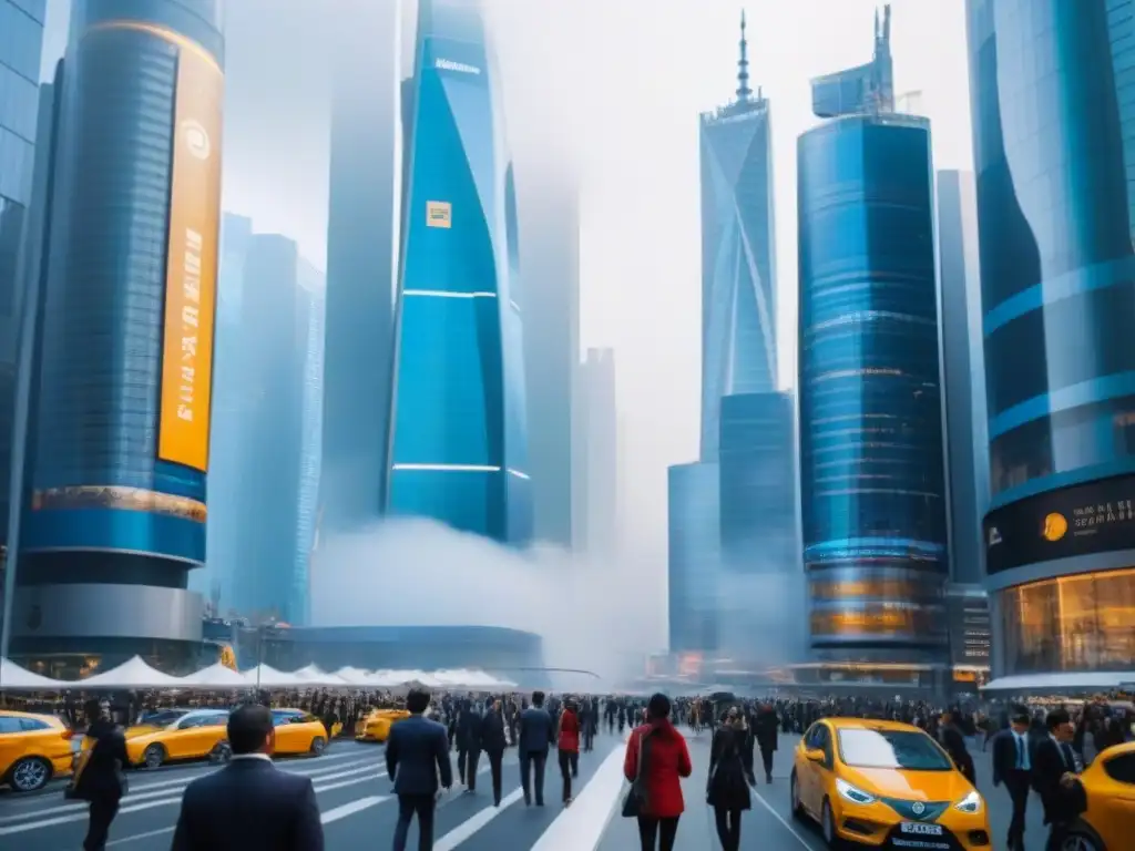 Metrópolis futurista: Oportunidades inversión inmobiliaria internacional Vibrante ciudad futurista con oportunidades de Inversiones inmobiliarias internacionales REITs