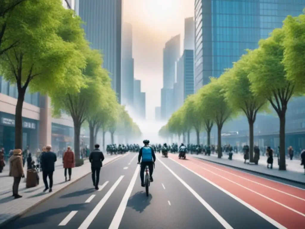 Metrópolis sostenible del futuro: armonía entre tecnología y naturaleza Vibrante ciudad del futuro con desarrollo infraestructura ciudades futuro: rascacielos verdes, transporte eficiente y comunidad sostenible