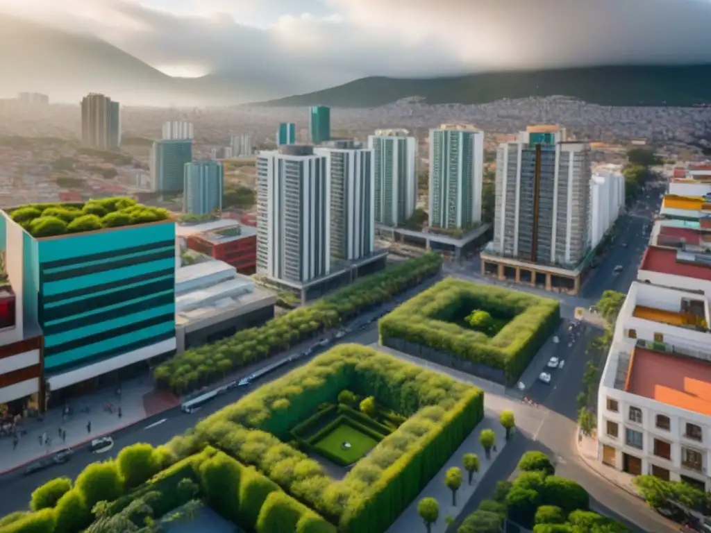Metrópolis mexicana: armonía urbana y diversidad arquitectónica Vibrante ciudad mexicana con desarrollos mixtos mercado inmobiliario México