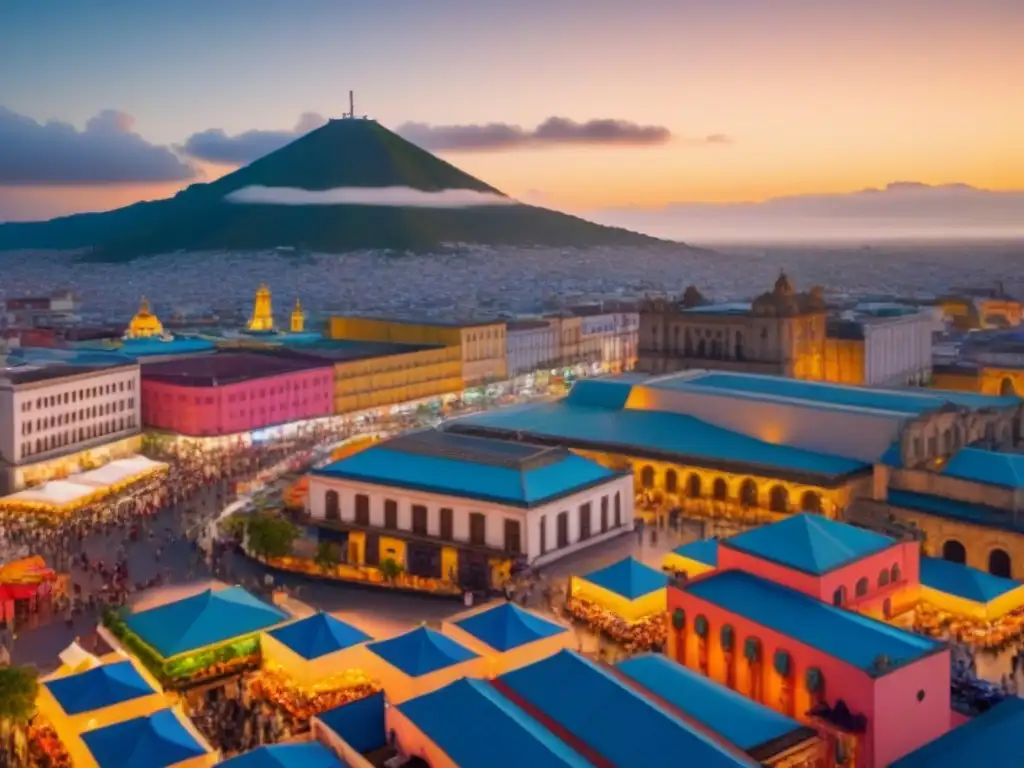 Vibrante ciudad mexicana: arquitectura moderna y tradicional en 8k Vibrante ciudad mexicana con modernos rascacielos y mercados callejeros, ideal para invertir en inmuebles rentables México