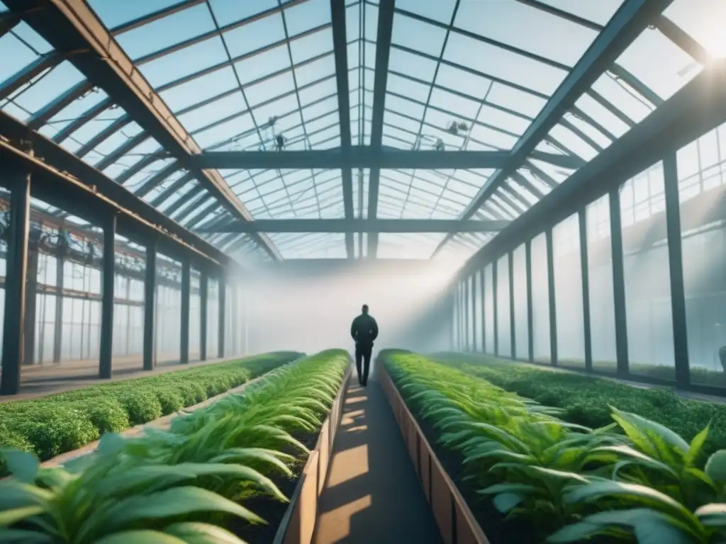 Complejo industrial futurista: tecnología y naturaleza en armonía Vibrante complejo industrial futurista, tecnología y naturaleza en armonía, conservación de patrimonio