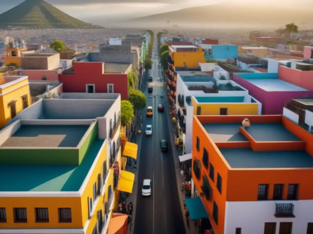 Contraste urbano: ciudad mexicana en evolución Un vibrante contraste de arquitectura en la ciudad mexicana: Desarrollos mixtos mercado inmobiliario México