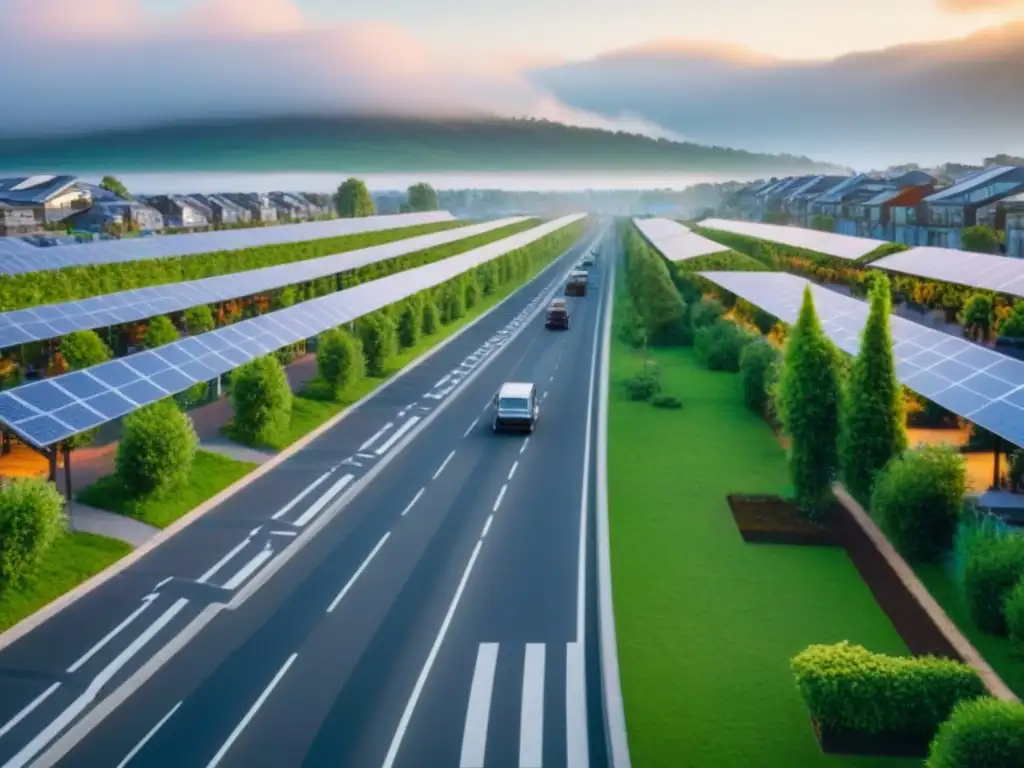 Desarrollo urbano sostenible con energía verde y economía local vibrante Vibrante desarrollo urbano sostenible con economía local próspera