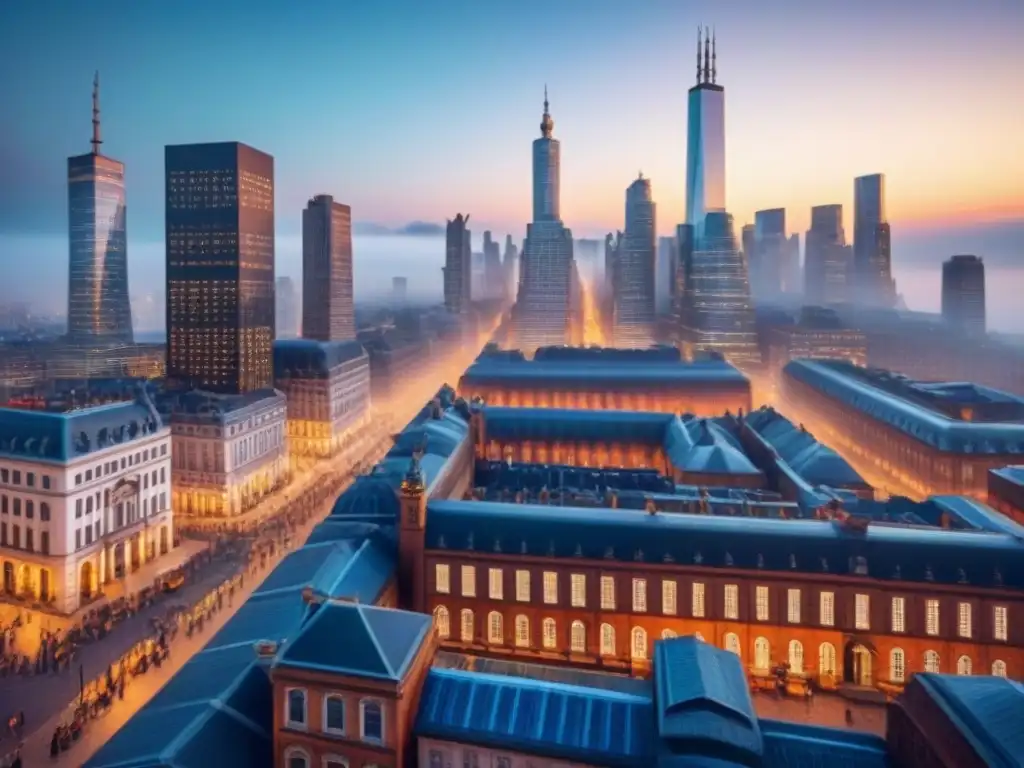 Renovación urbana: pasado y presente en armonía Vibrante ilustración digital de ciudad histórica y moderna con financiamiento proyectos zonas históricas