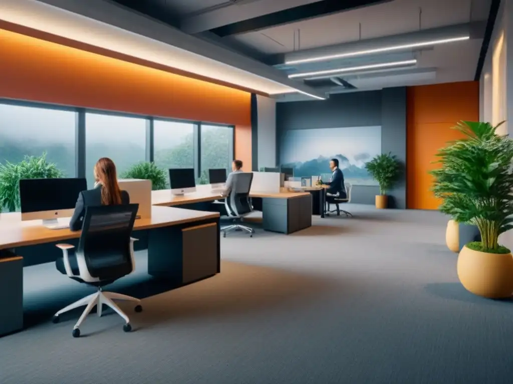 Espacio comercial multifuncional de diseño moderno en 8k Un vibrante espacio comercial multifuncional ventajas integradas para trabajo, colaboración, aprendizaje y relajación