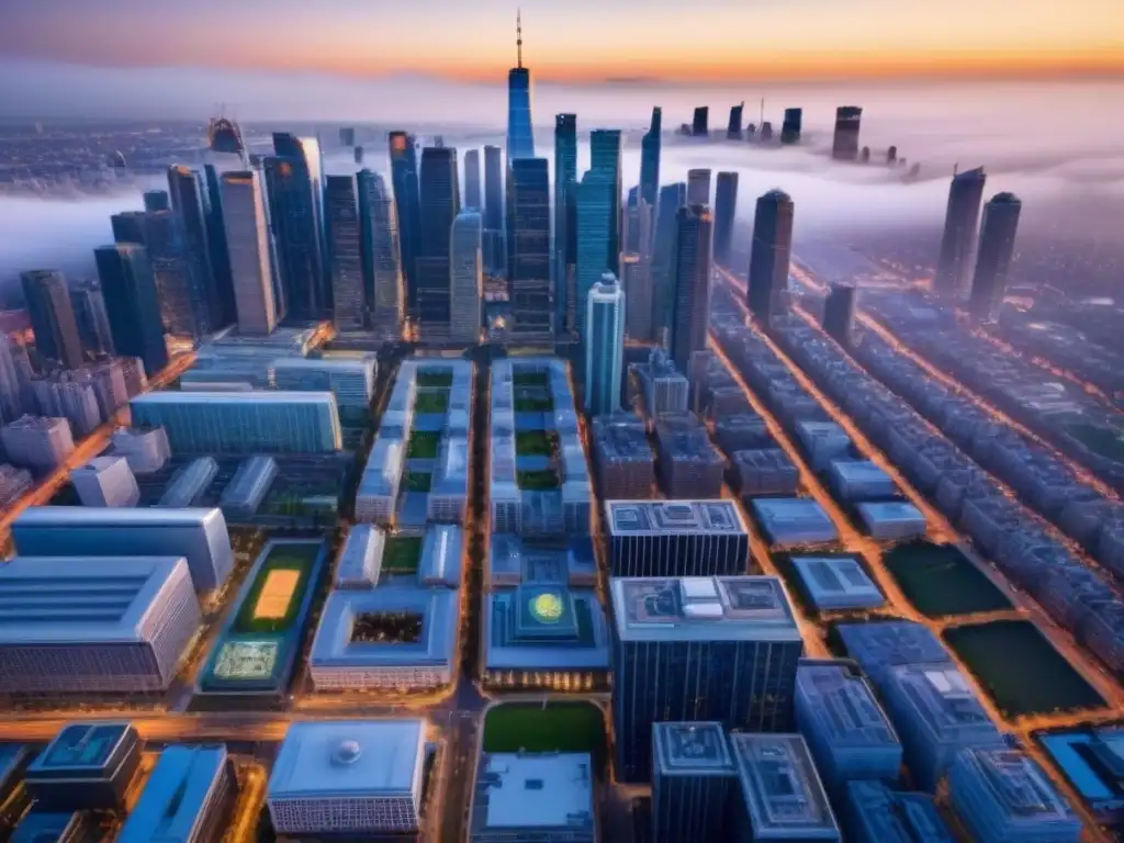Vibrante metrópolis con infraestructura moderna y diversidad de actividades