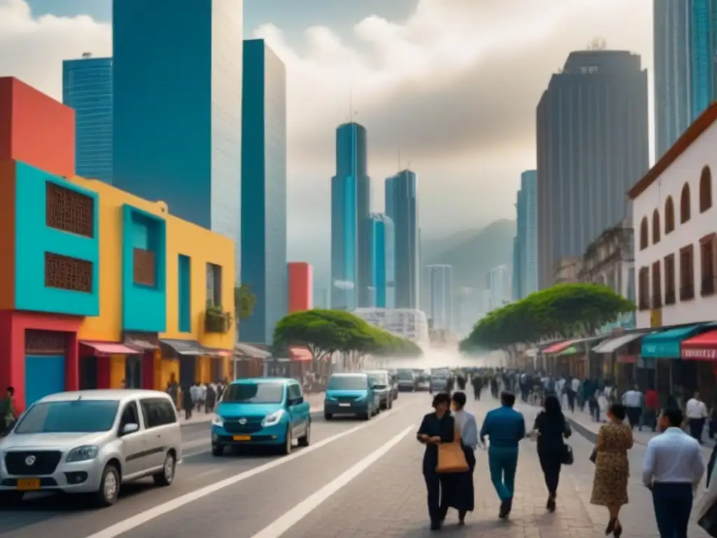 Mercado inmobiliario mexicano: tradición y modernidad en acción Vibrante mercado inmobiliario en México con arquitectura tradicional y moderna, personas realizando transacciones, reflejando oportunidad de inversión