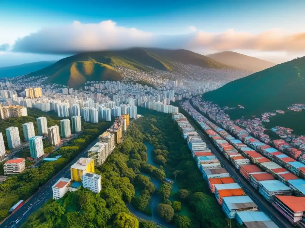 Caracas, Venezuela: Skyline urbano vibrante El vibrante mercado inmobiliario de Caracas, Venezuela en plena transición económica