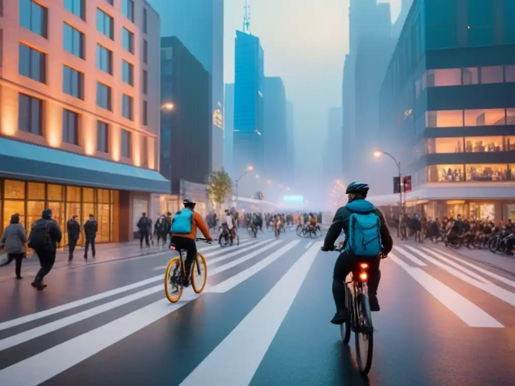 Metrópolis inclusiva: luces, diversidad y conectividad urbana nocturna Vibrante urbanismo inclusivo en ciudades accesibles de noche