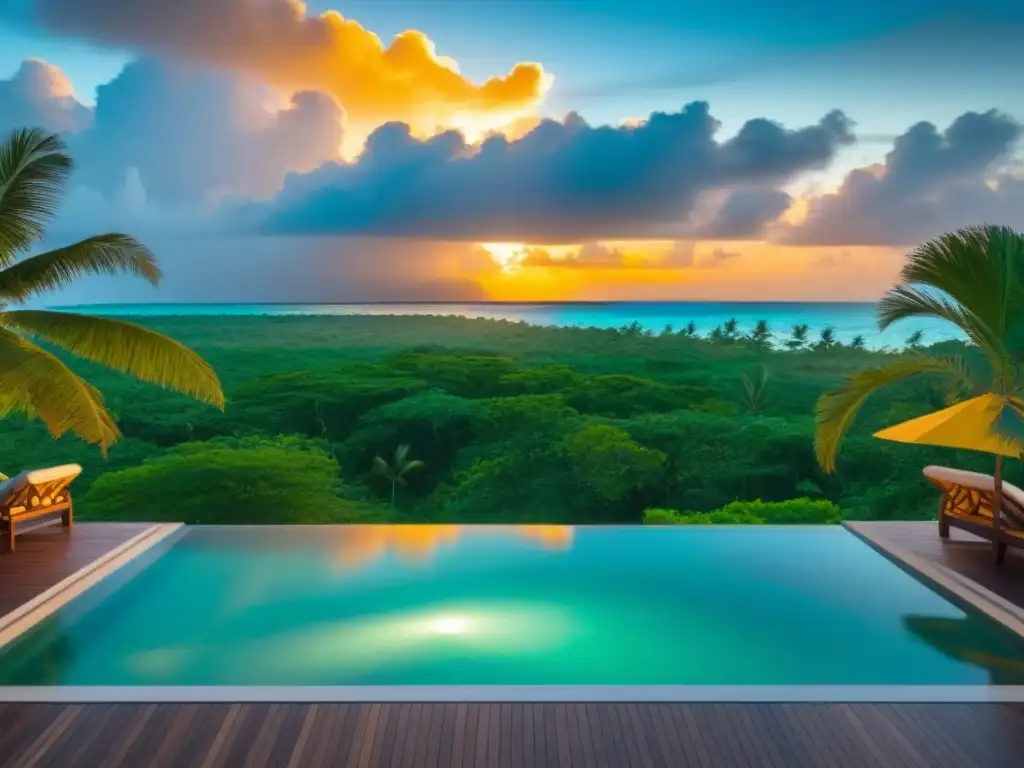 Villa de lujo frente al mar en Belice: exclusividad y relax Villa de lujo frente a la playa en Belice con moderna arquitectura y piscina infinita, ideal para inversión inmobiliaria Belice internacional