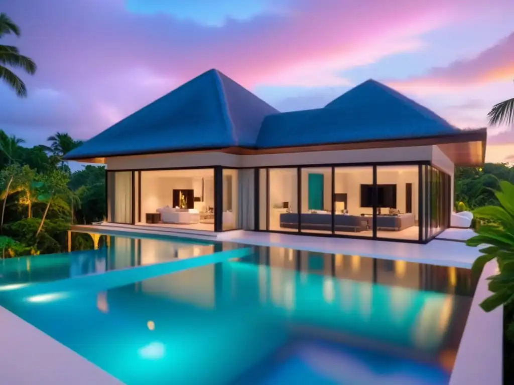 Villa de lujo frente al mar en el Caribe Villa de lujo frente al mar en el Caribe con diseño moderno y vistas al mar