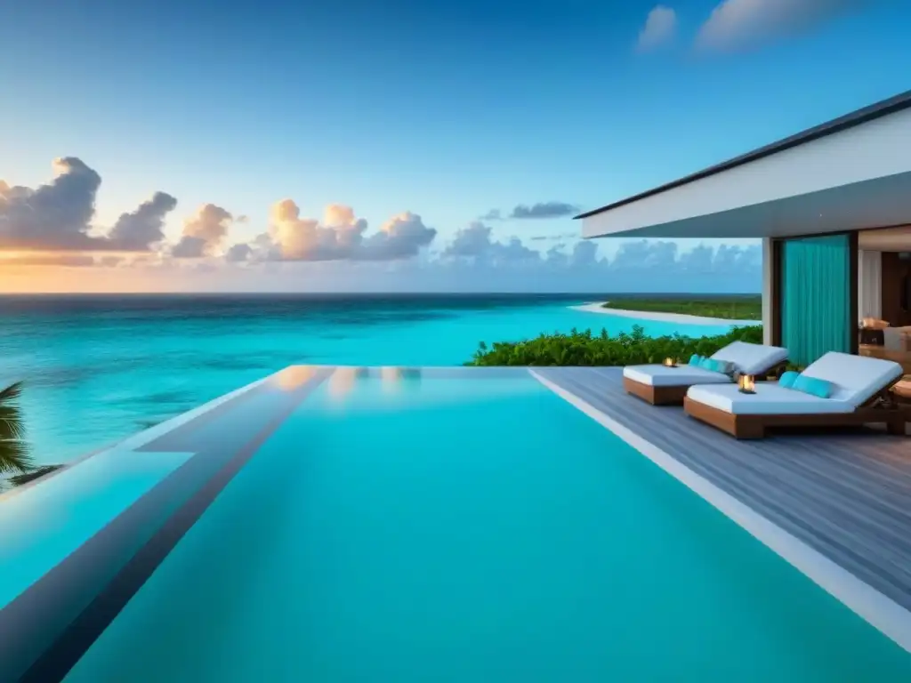 Villa de lujo frente al mar en Bahamas: el paraíso tropical perfecto Villa de lujo en la playa en Bahamas con diseño moderno, piscina infinita y paisajismo tropical, inversión inmobiliaria extranjeros Bahamas