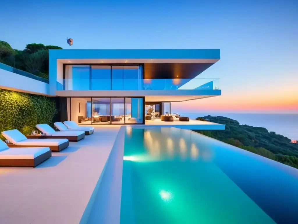 Villa de lujo con vistas al mar Mediterráneo Villa de lujo con vistas al mar y piscina infinita en uno de los barrios más exclusivos de España