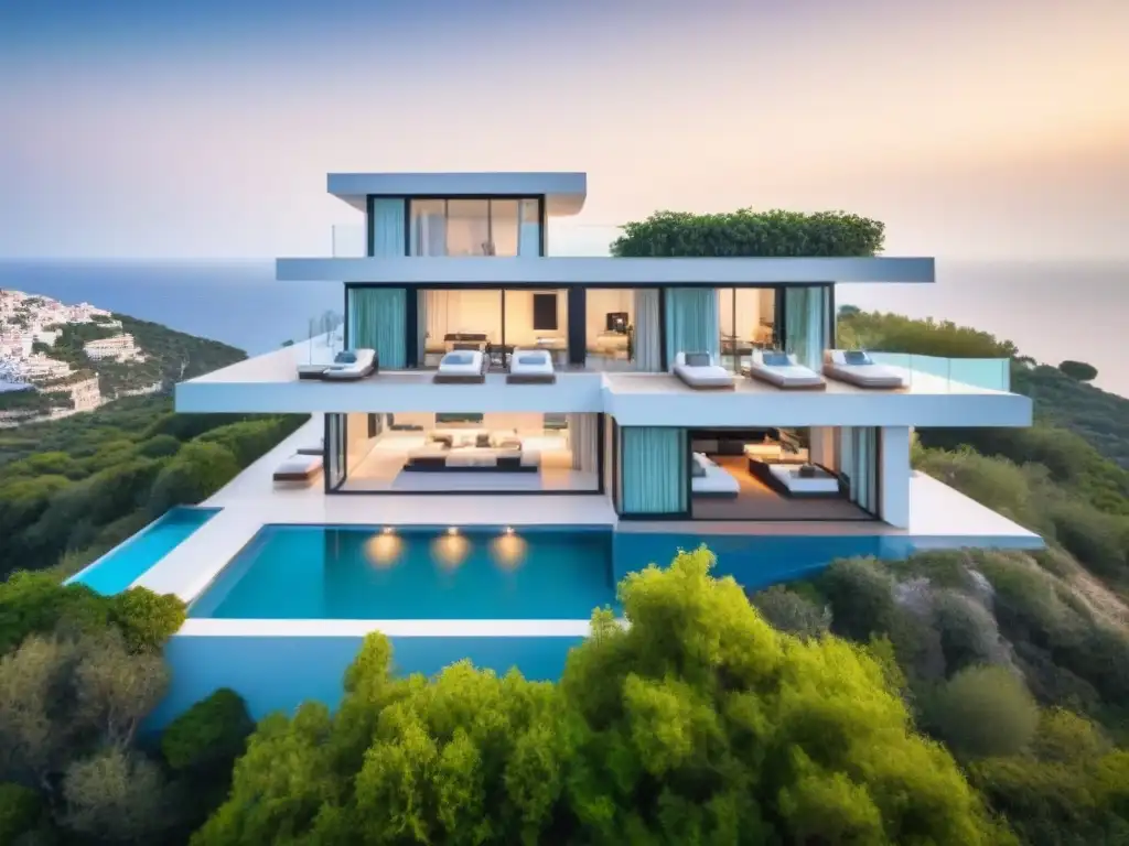 Villa de lujo con piscina infinita en la Costa Brava Villa de lujo con vistas al mar Mediterráneo, diseño moderno y piscina infinita