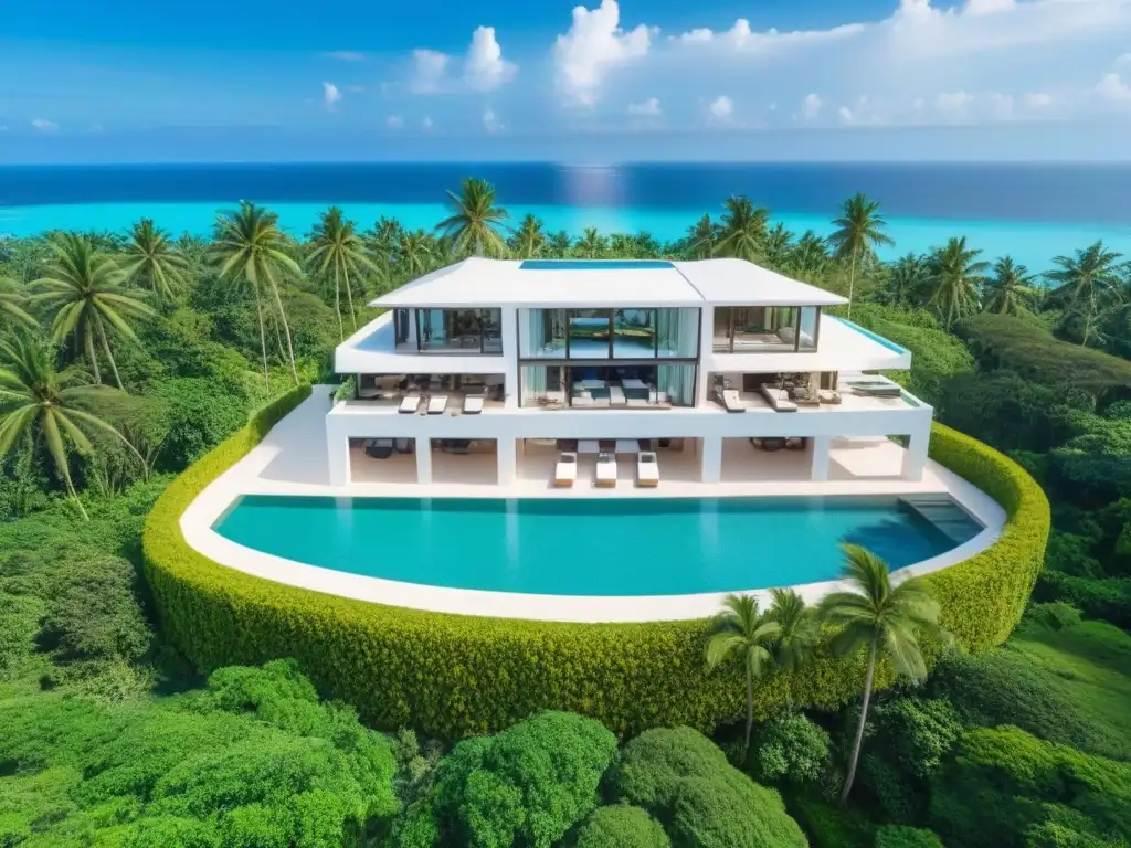 Villa de lujo frente al mar: opulencia tropical Villa lujosa frente al mar con piscina infinita y exuberante vegetación - Guía impuesto propiedad no residentes