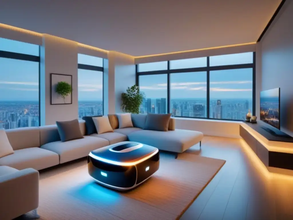 Tour virtual de apartamento futurista con tecnología inteligente Visita virtual inmersiva de apartamento moderno con tecnología inteligente