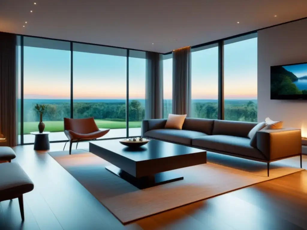 Tour virtual de lujo en interior moderno 8k Visitas virtuales propiedades lujo: Interior lujoso y moderno con tecnología de tour virtual en acción, muebles contemporáneos y luz natural