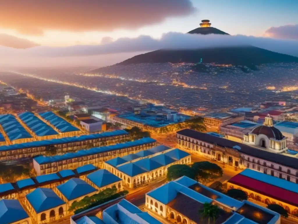 Vibrante mercado inmobiliario en México: mezcla de tradición y modernidad Vista aérea de ciudad mexicana con volatilidad en mercado inmobiliario
