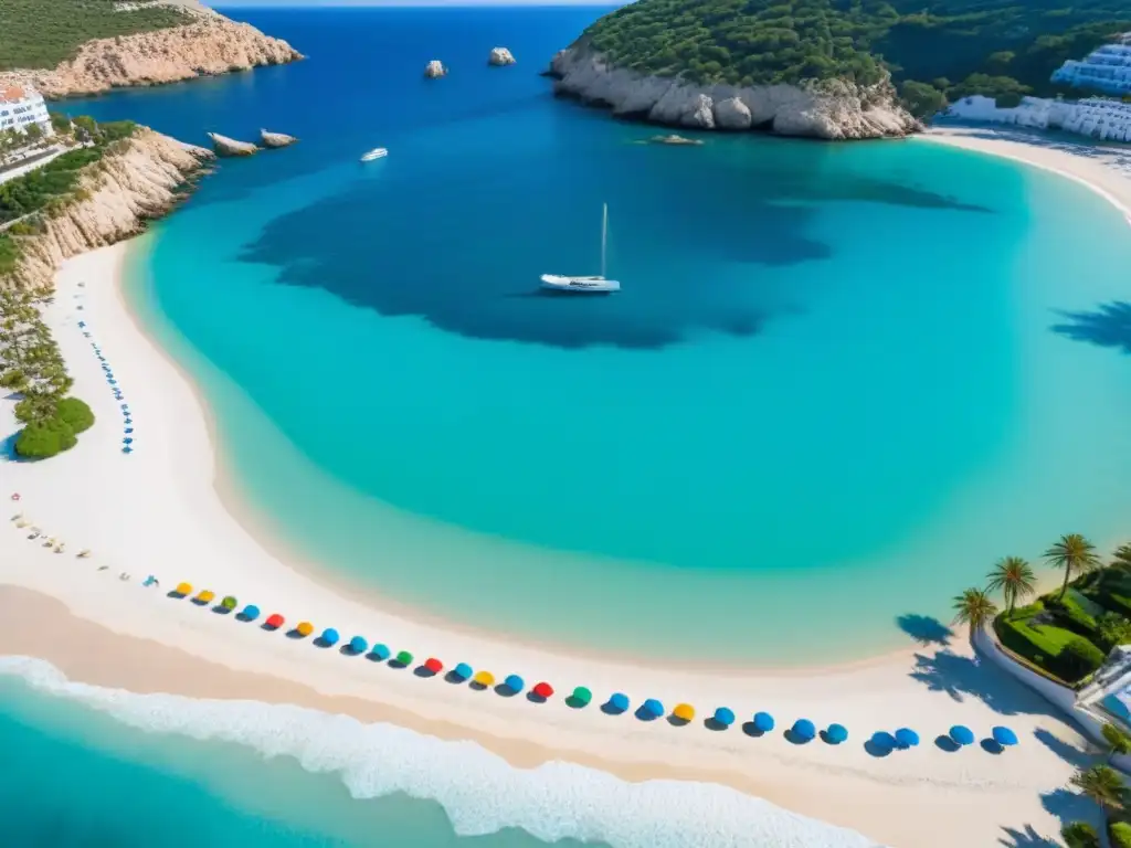 Costa española de lujo: propiedades frente al mar con diseño moderno Vista aérea de costa española con propiedades modernas y diseño elegante