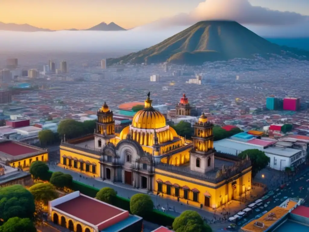 Vista aérea detallada de la Ciudad de México: modernidad y tradición Vista aérea detallada de Ciudad de México con rascacielos y arquitectura tradicional, reflejando la bulliciosa vida urbana