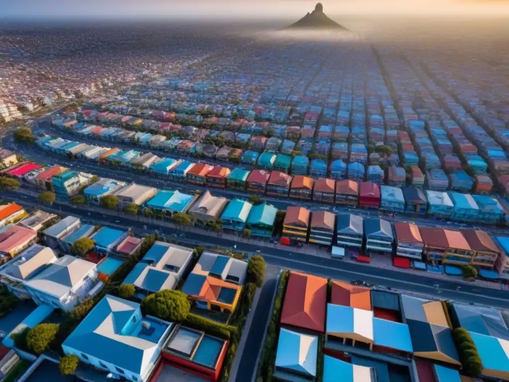 Vista aérea detallada de la ciudad de México: diversidad inmobiliaria Vista aérea detallada de una ciudad mexicana con diversidad de propiedades inmobiliarias
