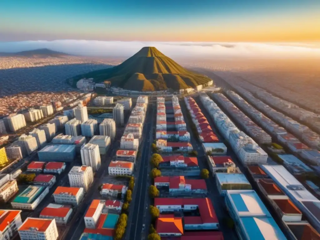Vibrante mercado inmobiliario en México: panorámica detallada de la ciudad Vista aérea detallada de la ciudad de México con diversidad arquitectónica