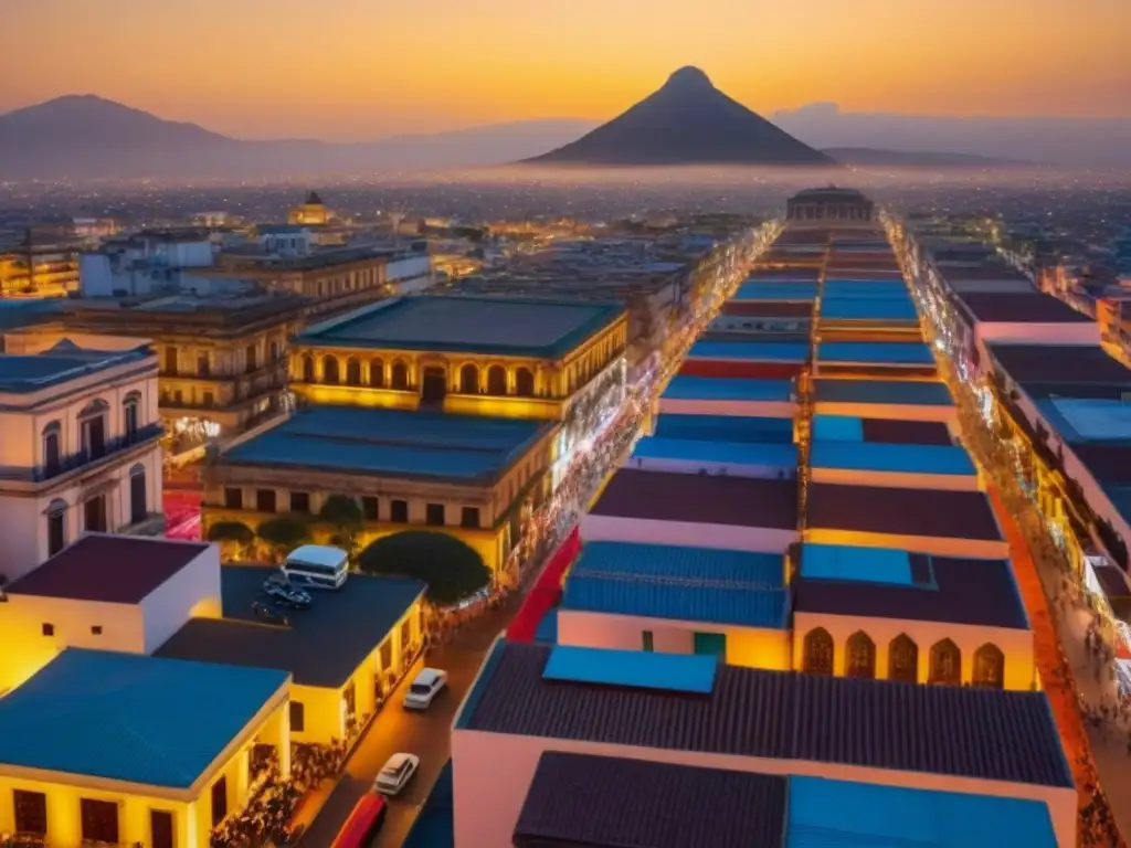 Horizonte urbano mexicano: renacer postCOVID Vista aérea emocionante del mercado inmobiliario mexicano postCOVID, con una mezcla de arquitectura tradicional y rascacielos modernos