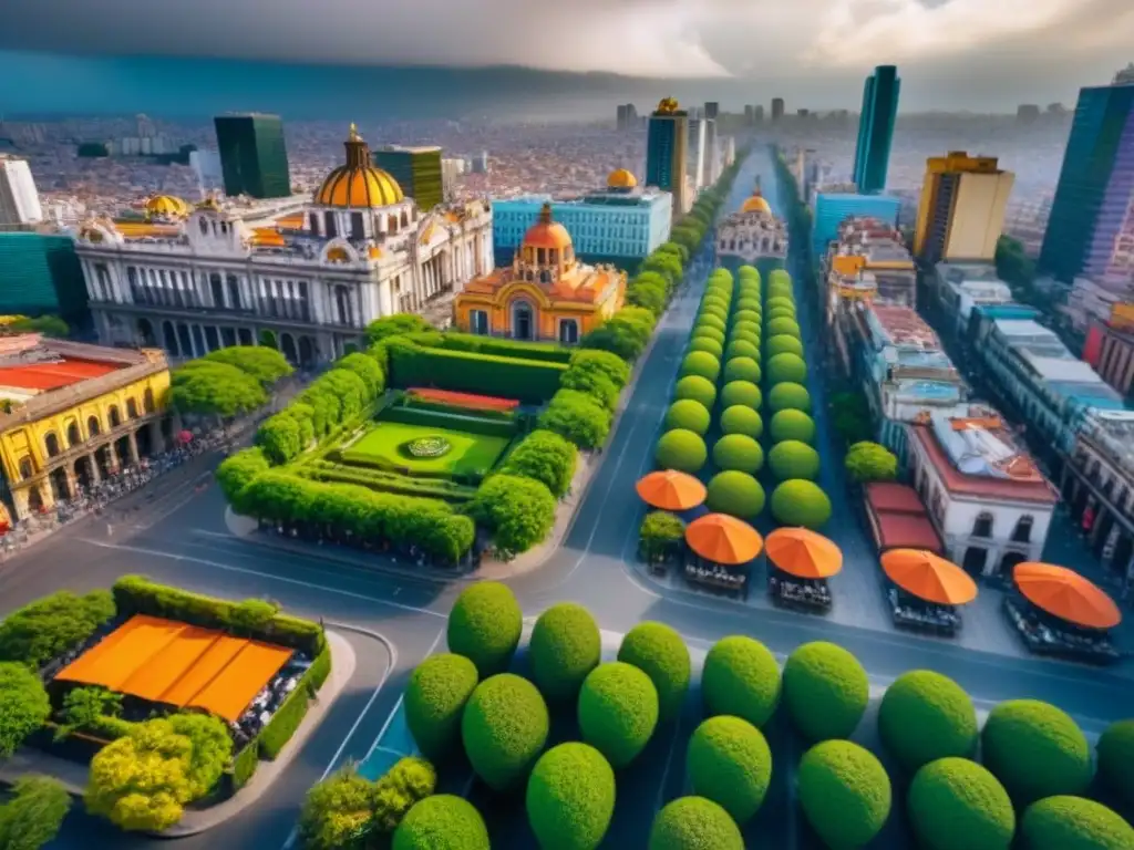 Inversión inmobiliaria en México: diversidad urbana y oportunidades Vista aérea impactante de la ciudad de México con oportunidades de inversión inmobiliaria