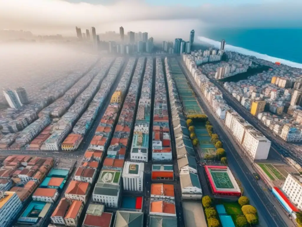 Horizonte de Lima: fusión arquitectónica y oportunidades de inversión Vista aérea impresionante de Lima, Perú, con su skyline moderno y barrios vibrantes