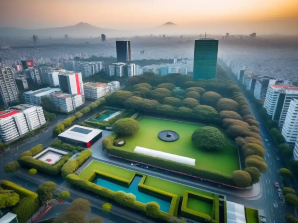 Polanco, lujo y sofisticación en la Ciudad de México Vista aérea de lujo en Polanco, Ciudad de México