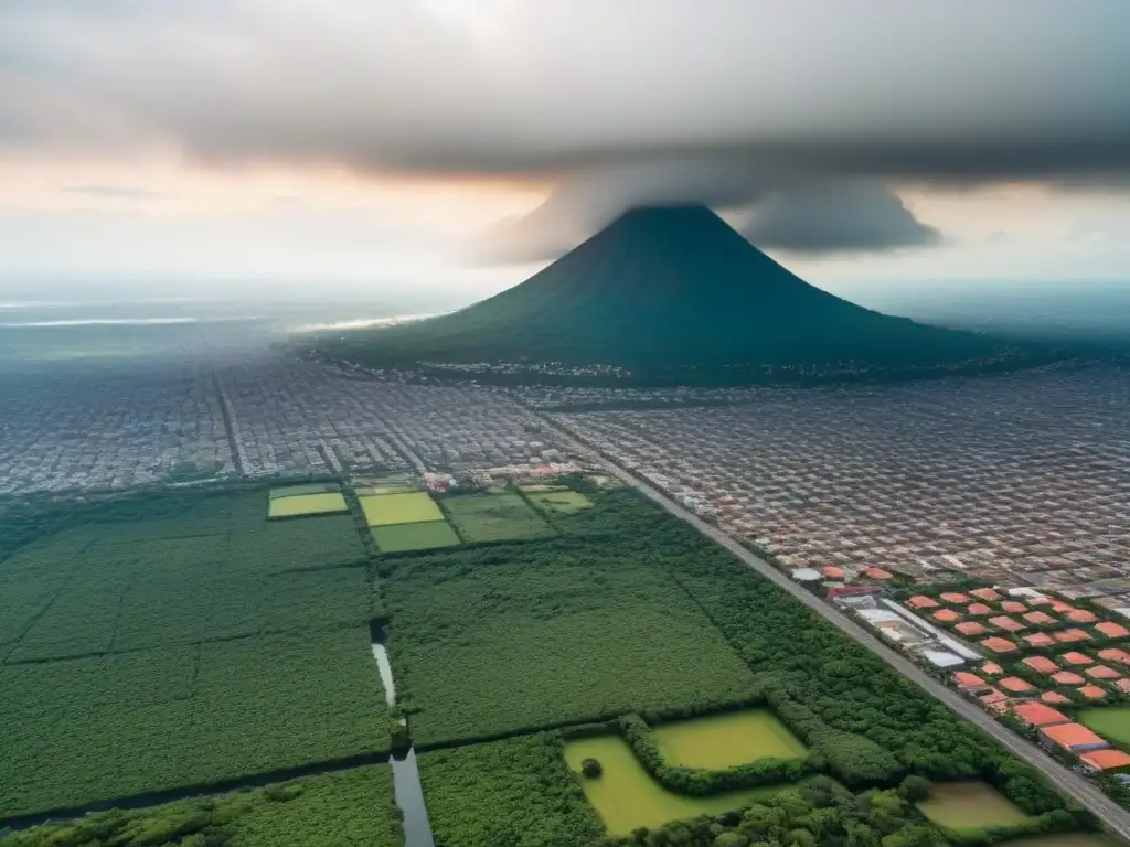Managua, Nicaragua: paisaje vibrante de contrastes urbanos y naturales Vista aérea de Managua, Nicaragua
