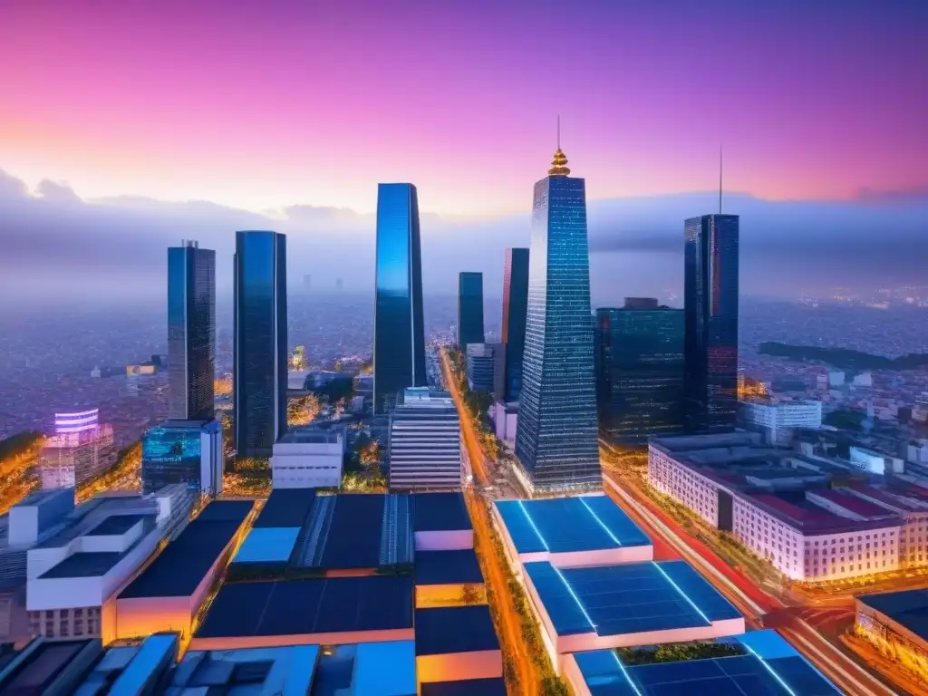 Transformación digital en bienes raíces en CDMX Vista de la Ciudad de México mostrando la transformación digital en el mercado inmobiliario mexicano, fusionando lo tradicional con lo moderno
