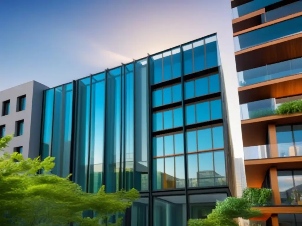 Rascacielos futurista: diseño innovador y potencial de inversión Vista futurista de edificio en preconstrucción