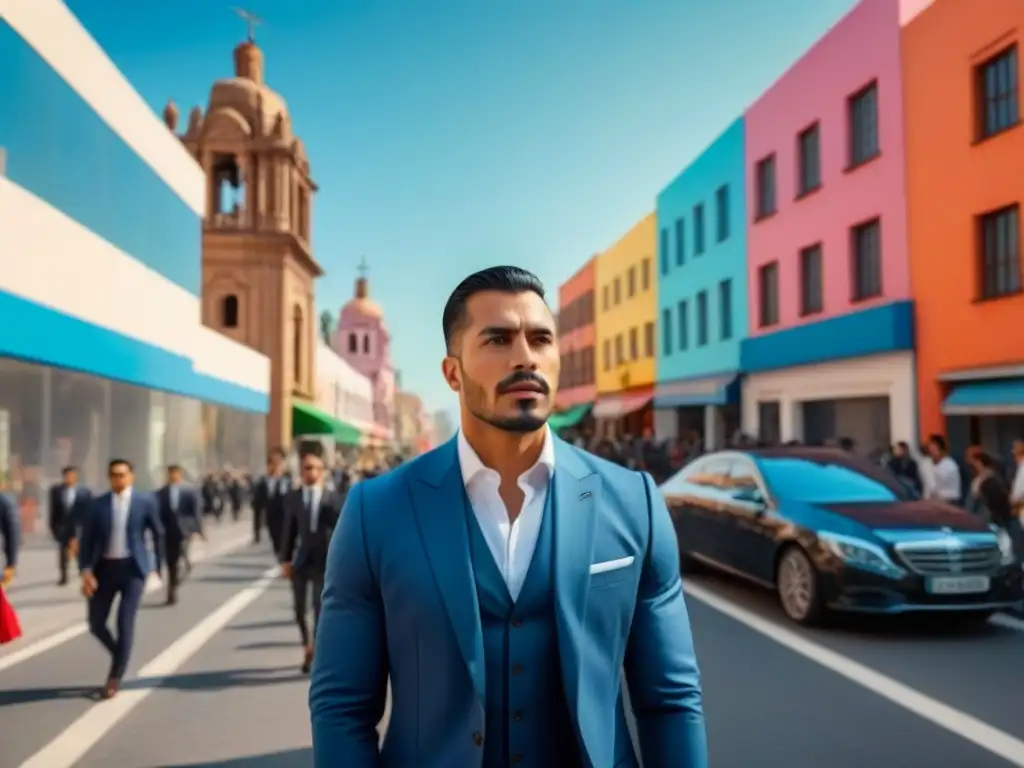 Contraste arquitectónico en ciudad mexicana: modernidad y tradición bajo cielo azul Vista panorámica de una ciudad mexicana moderna con tendencias mercado inmobiliario México