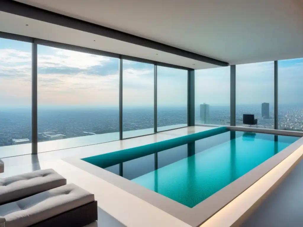 Penthouse de lujo con piscina infinita y vistas panorámicas en CDMX Vista panorámica de penthouse de lujo en la Ciudad de México con piscina infinita en el mercado de bienes raíces de lujo en México